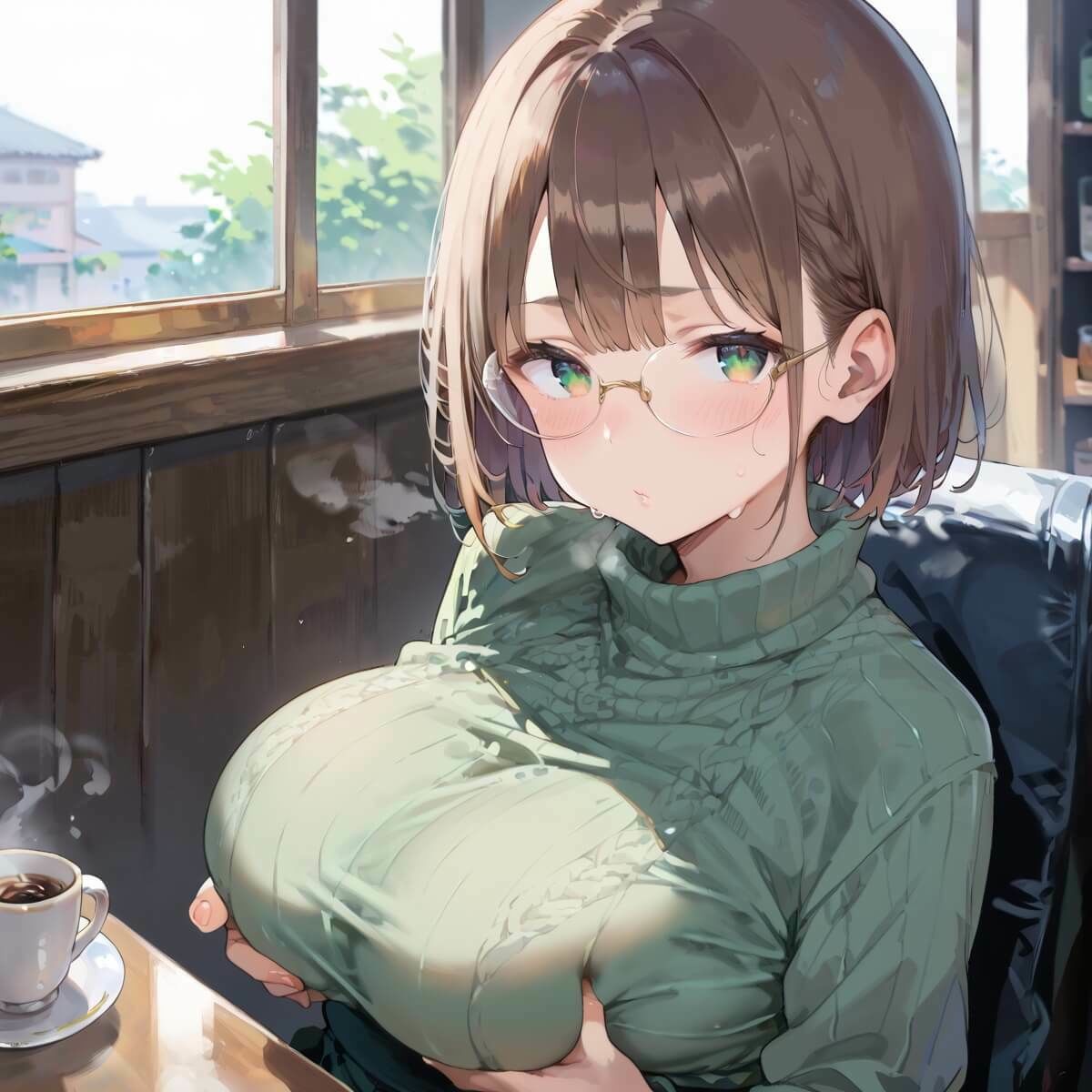 行きつけカフェのどエロいお姉さん・190枚 - サンプル画像 8