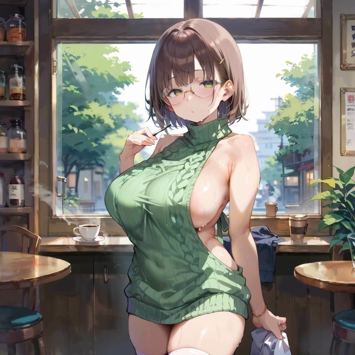 行きつけカフェのどエロいお姉さん7・190枚 - サンプル画像 7