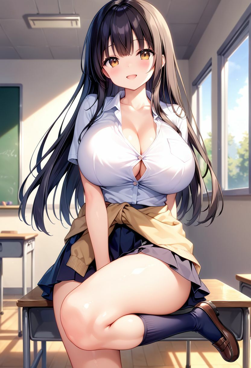 教師にハメられた巨乳制服女子 - サンプル画像 1