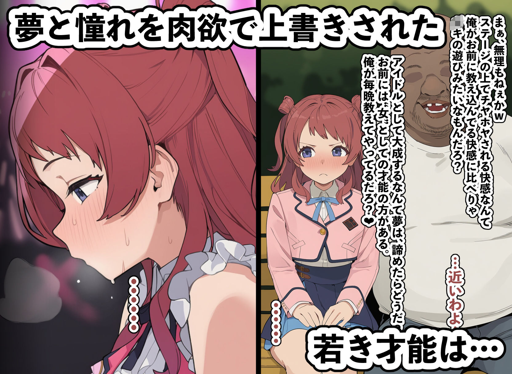 孕星学園・花〇咲季〜トップアイドルの輝く原石は道半ばで汚い不細工オヤジだけの淫らな妻へと堕ちる〜 - サンプル画像 2