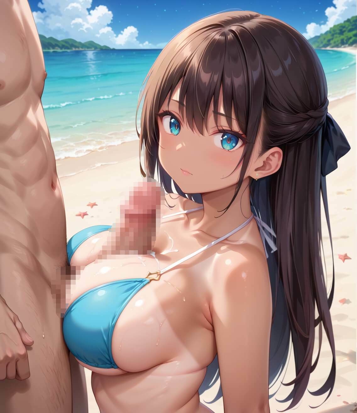 水着ギャルちょろい・夜の海で水着ギャルとチョロすぎ案件4★250枚 - サンプル画像 7