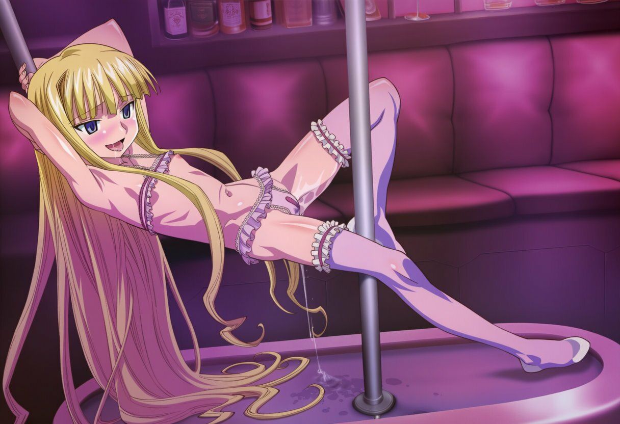 金髪吸血鬼魅惑の香り、エロポールダンスを舞う - サンプル画像 1