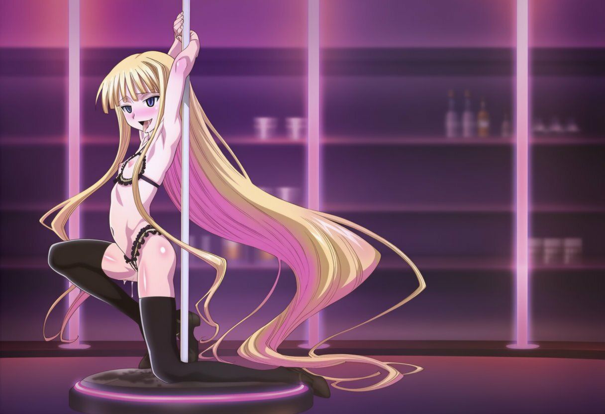 金髪吸血鬼魅惑の香り、エロポールダンスを舞う - サンプル画像 2