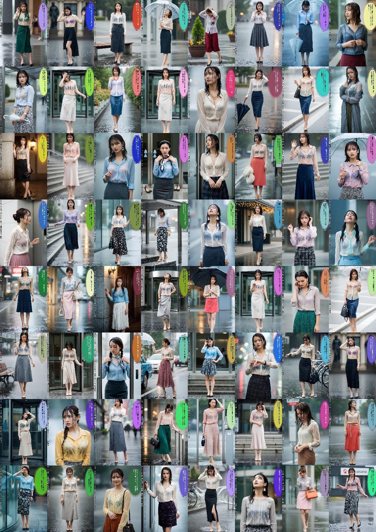 びしょ濡れOL盗撮〜透けブラ日誌〜 vol.1 - サンプル画像 9