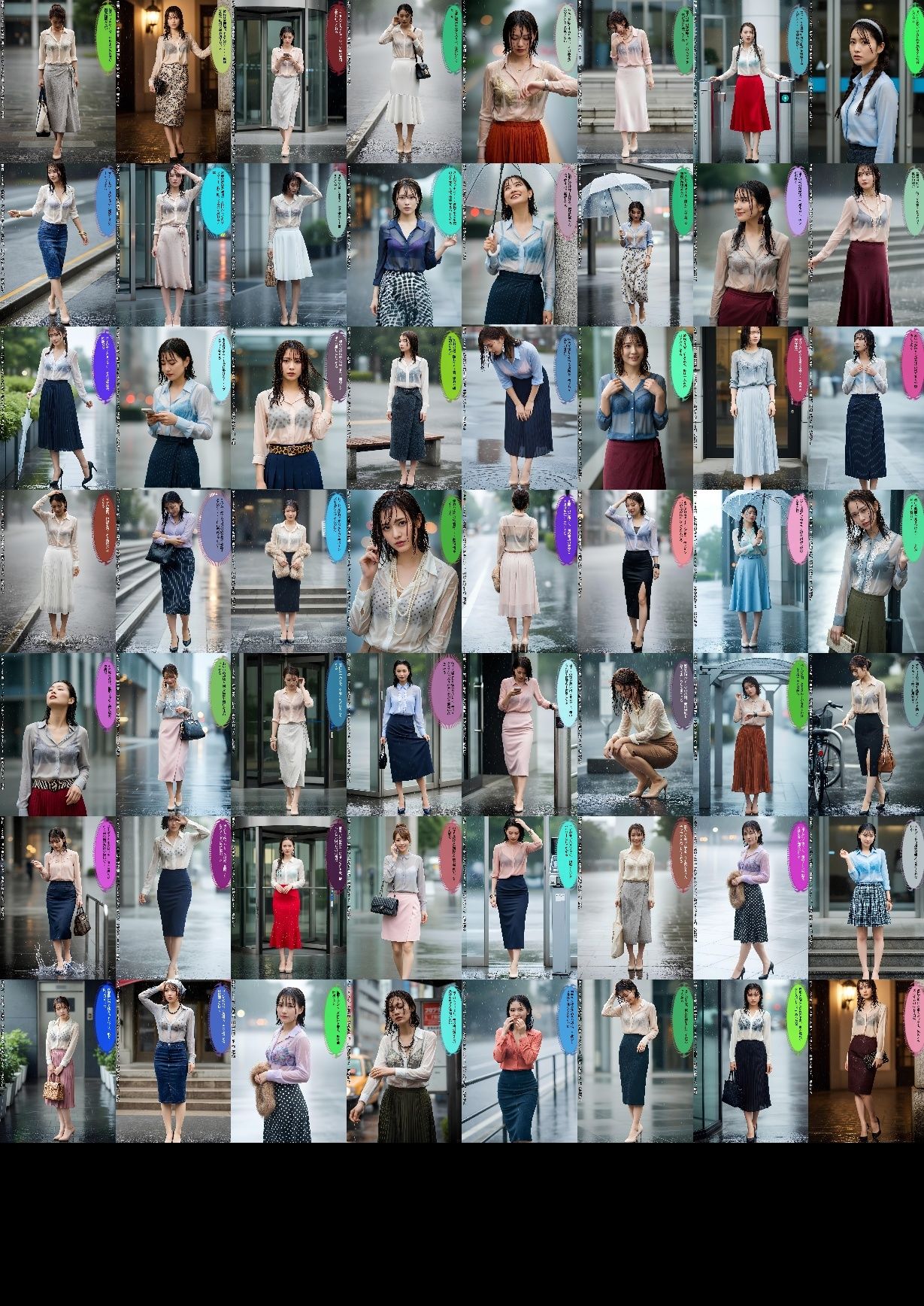 びしょ濡れOL盗撮〜透けブラ日誌〜 vol.1 - サンプル画像 10