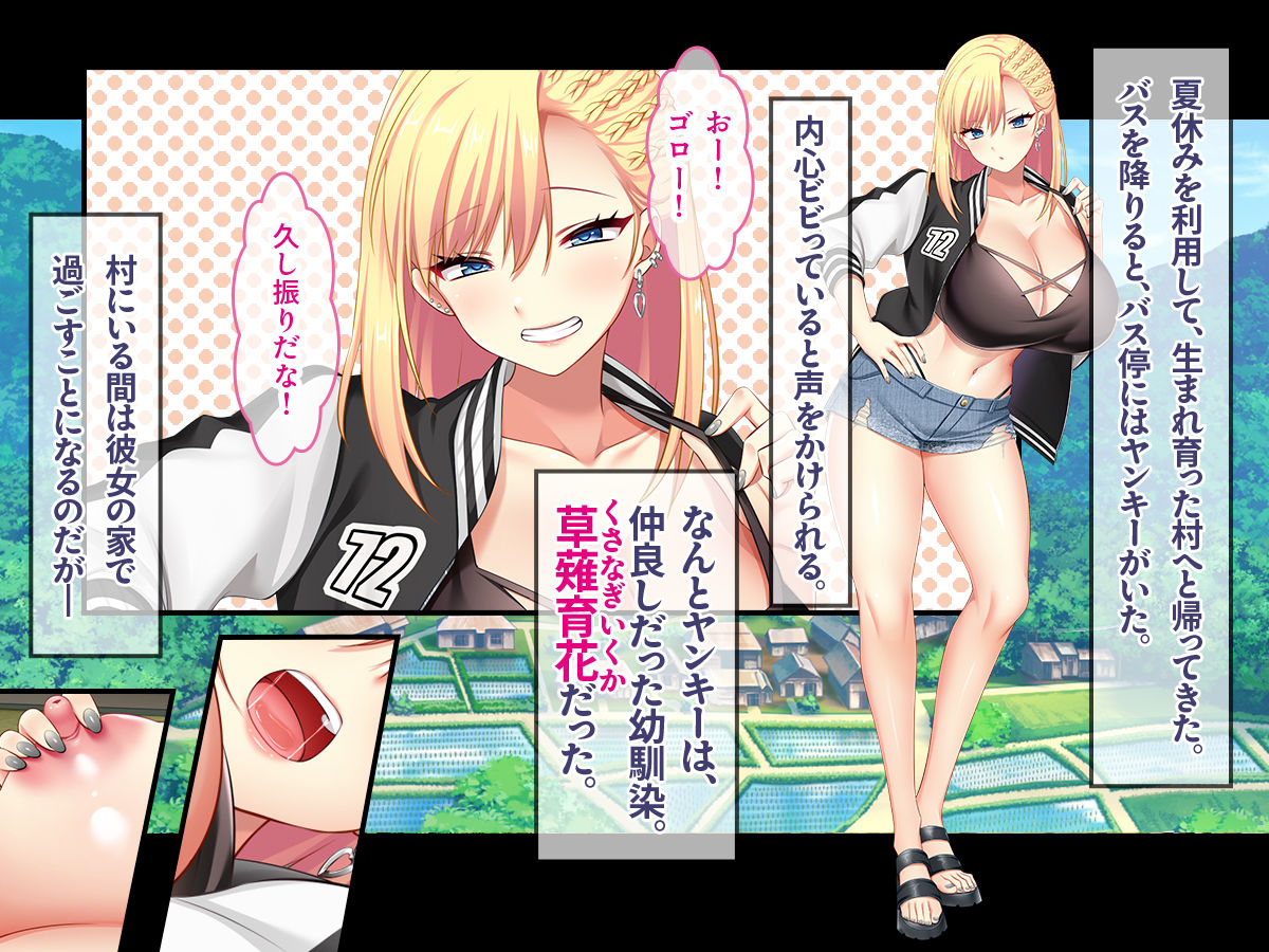 田舎の幼馴染は美人ヤンキーだが、実はエロいことに興味津々 - サンプル画像 1