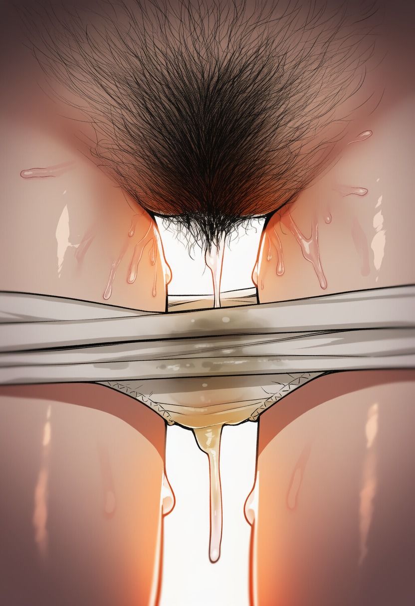 陰毛とクロッチの愛液 - サンプル画像 5