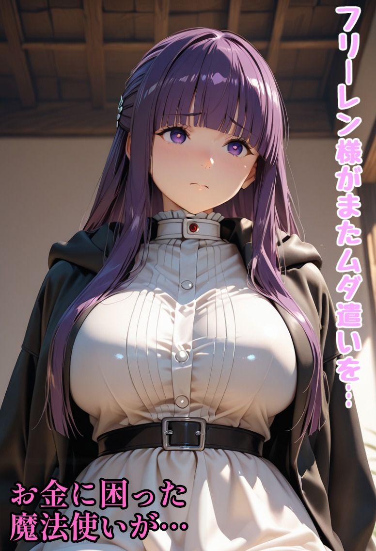 巨乳魔法使いの援交・路銀稼ぎ - サンプル画像 1