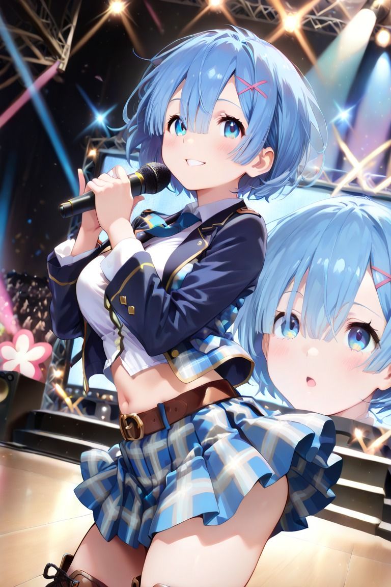 A〇B風メイドアイドルれ〇りんのかわいいポーズイラスト集 - サンプル画像 1