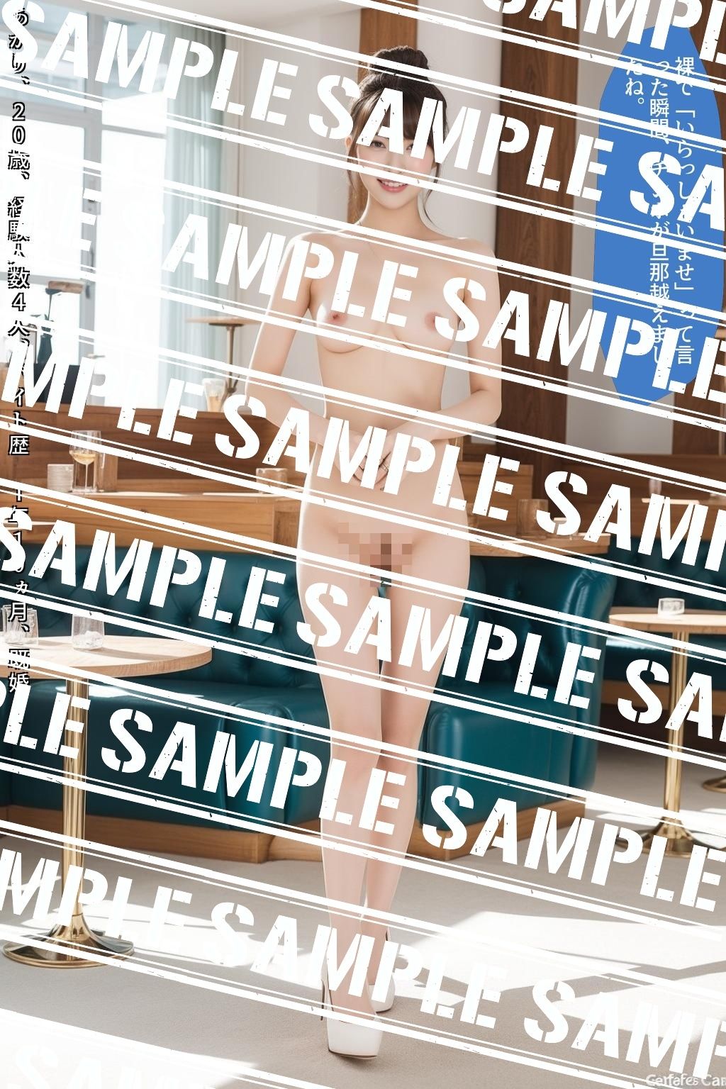 全裸カフェ店員の笑顔接客〜観察専用オナネタ〜 - サンプル画像 5