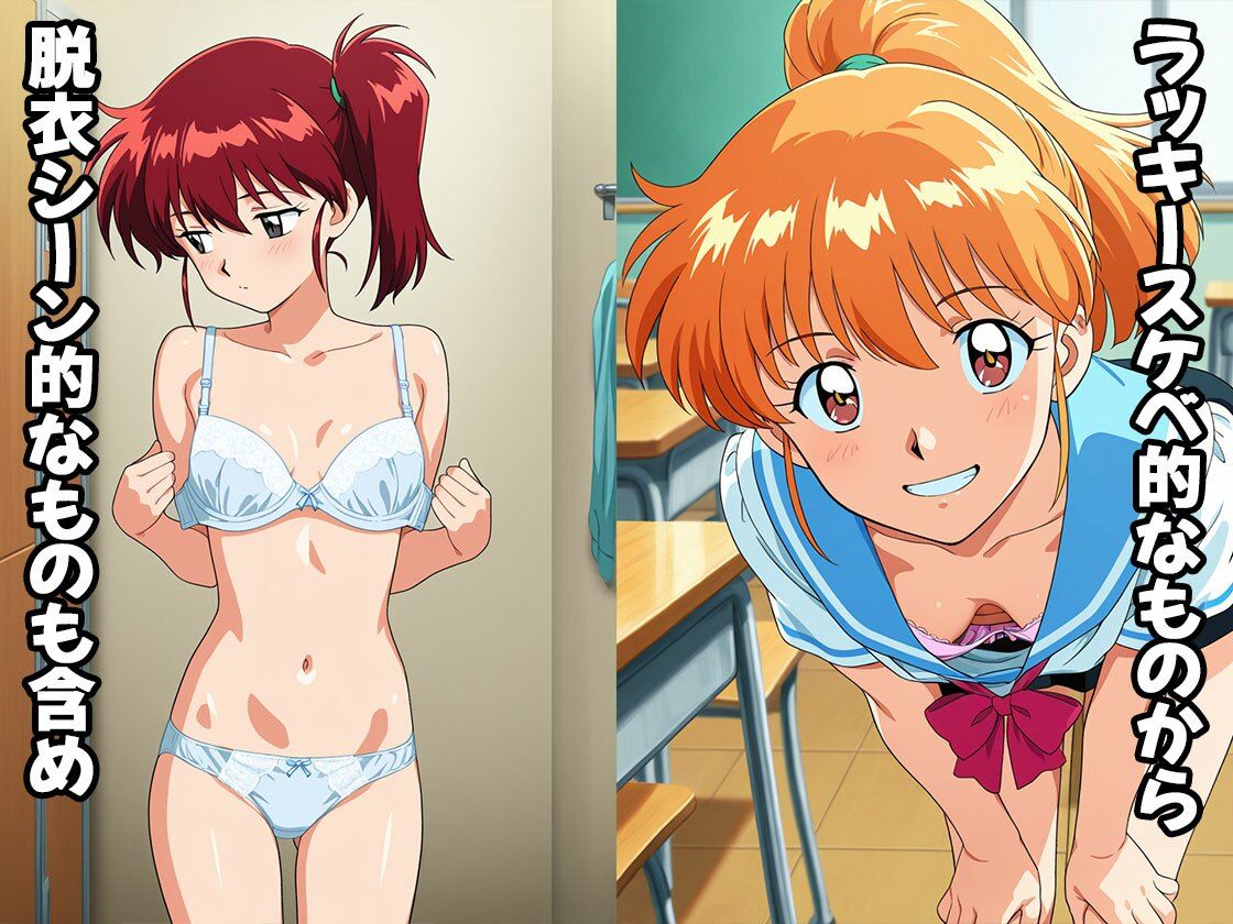 レトロ学園系エロゲ風画像集（CG100枚） - サンプル画像 2