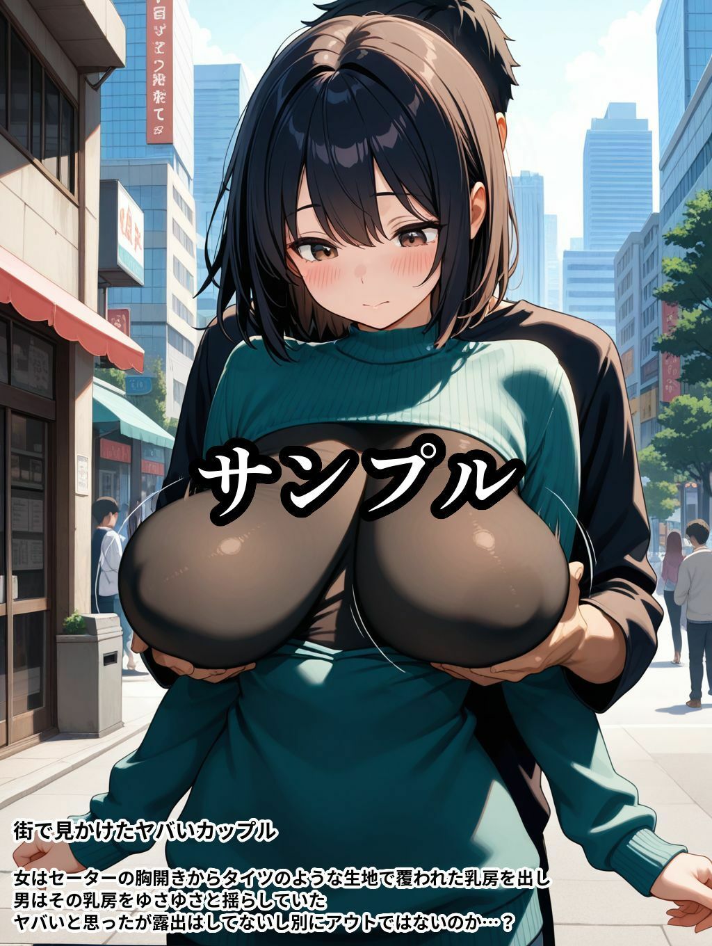 pixivまとめ  おっぱいフェチCG集 - サンプル画像 1