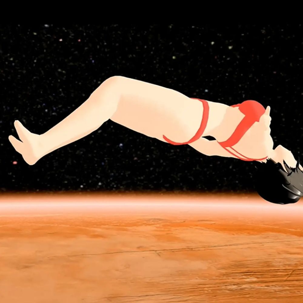 宇宙グラビア  無重力で暴れるHカップおっぱい  小津りさ - サンプル画像 2