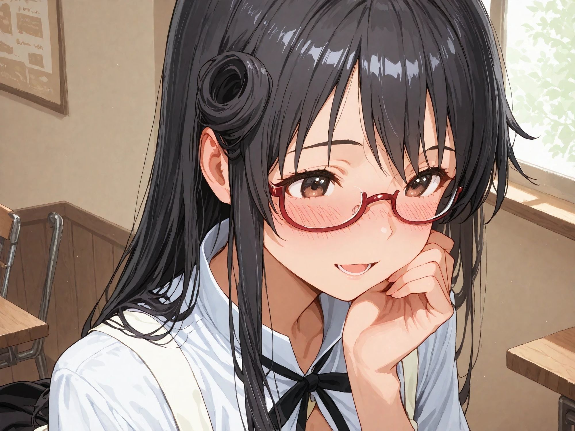 AIイラストCG集106  WOR〇ING！！  松〇摩耶 - サンプル画像 2