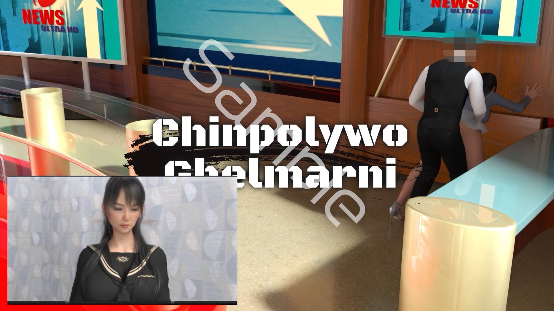 【△100●100】学業成績学年一位の二階堂沙耶・県警からの事情聴取で、自らの盗撮被害動画の確認を強いられる:Vol.R011『沙耶のAIディープフェイク・女子アナとして女性向けオナニーグッズの紹介』 - サンプル画像 4