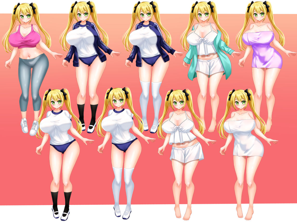 立ち絵素材 制服の女の子 HCGセット3 - サンプル画像 4