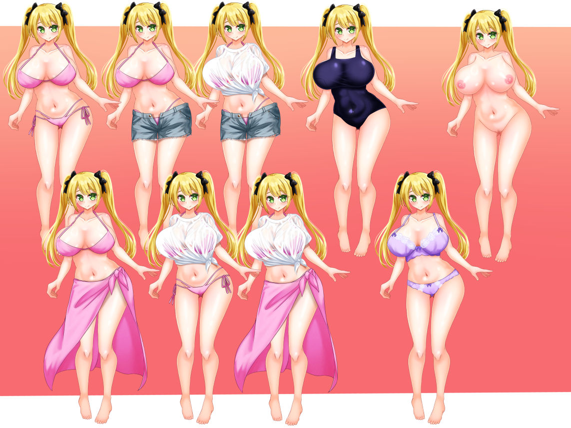 立ち絵素材 制服の女の子 HCGセット3 - サンプル画像 5