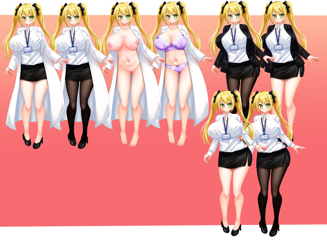 立ち絵素材 制服の女の子 HCGセット3 - サンプル画像 9