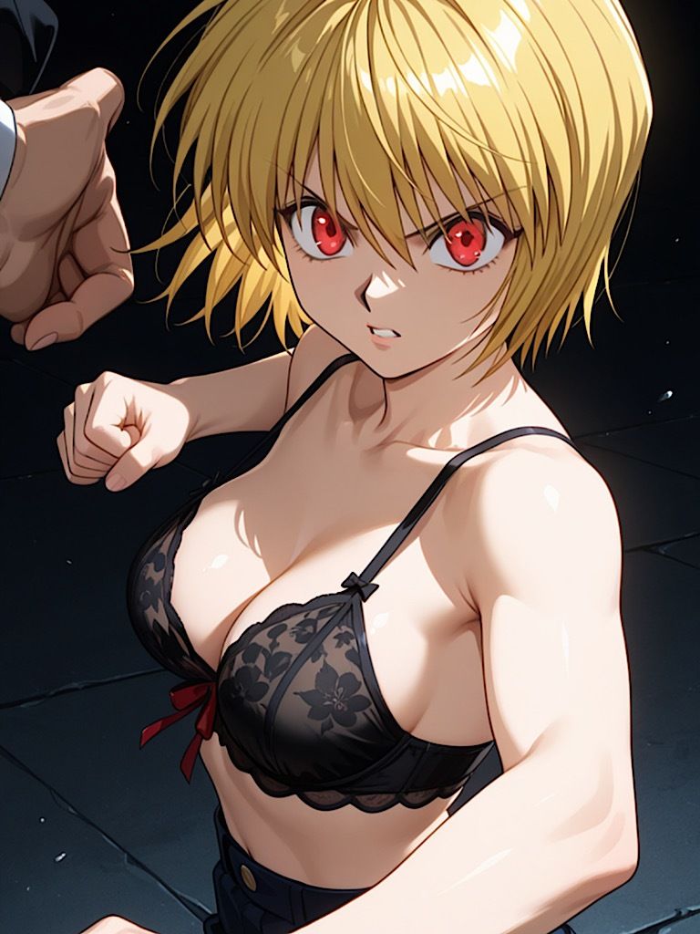 【女戦士】黒下着を念能力で覗き見屈辱！ - サンプル画像 2