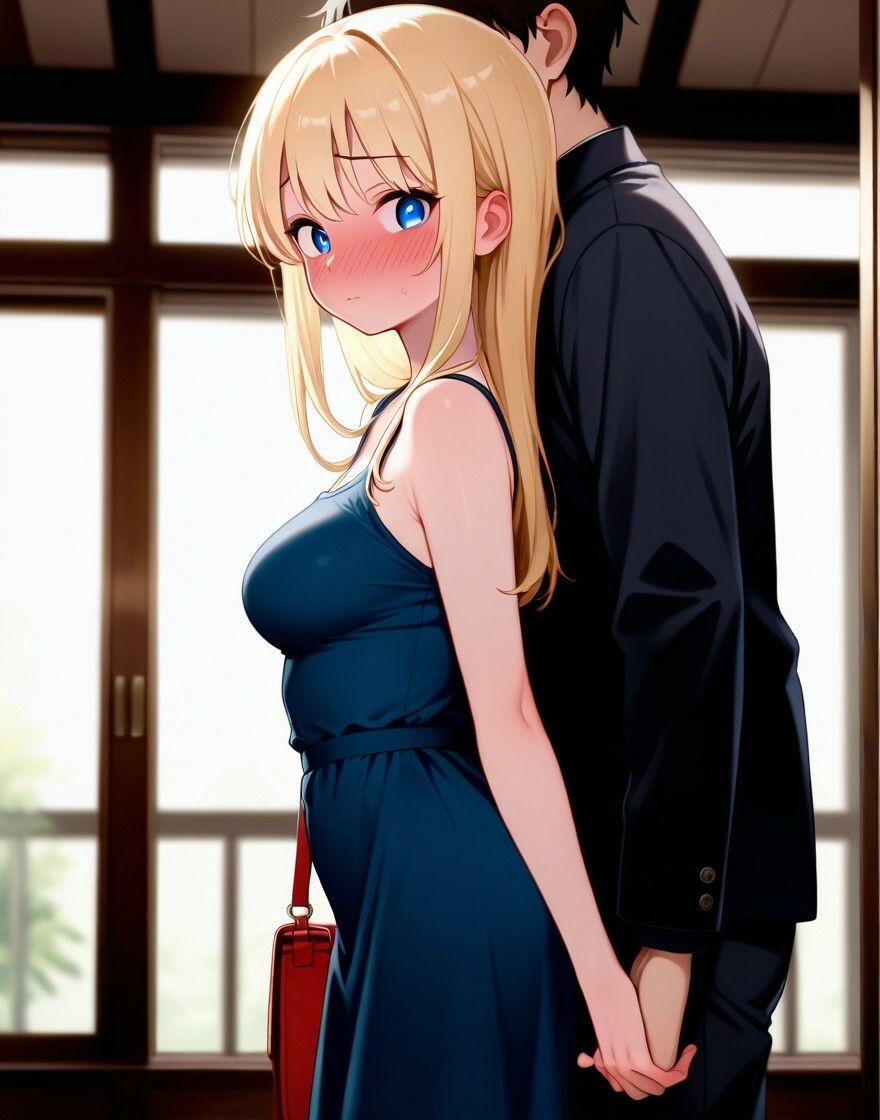 金髪美女生徒のノーブラ誘惑に理性ふきとび！ - サンプル画像 4