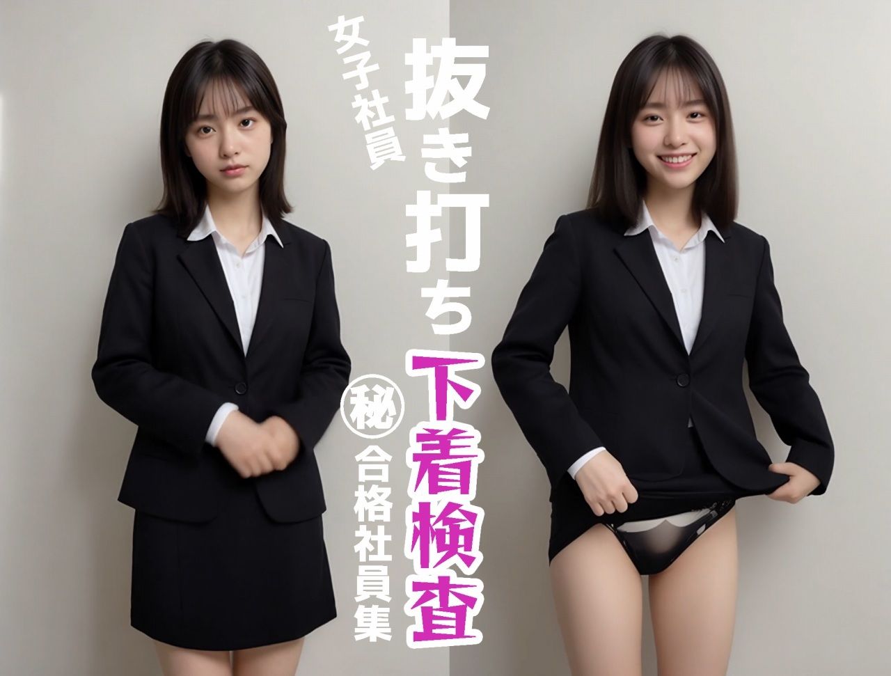 【動画  抜き打ち下着検査】スカートをおろして下着を確認する動画 - サンプル画像 1