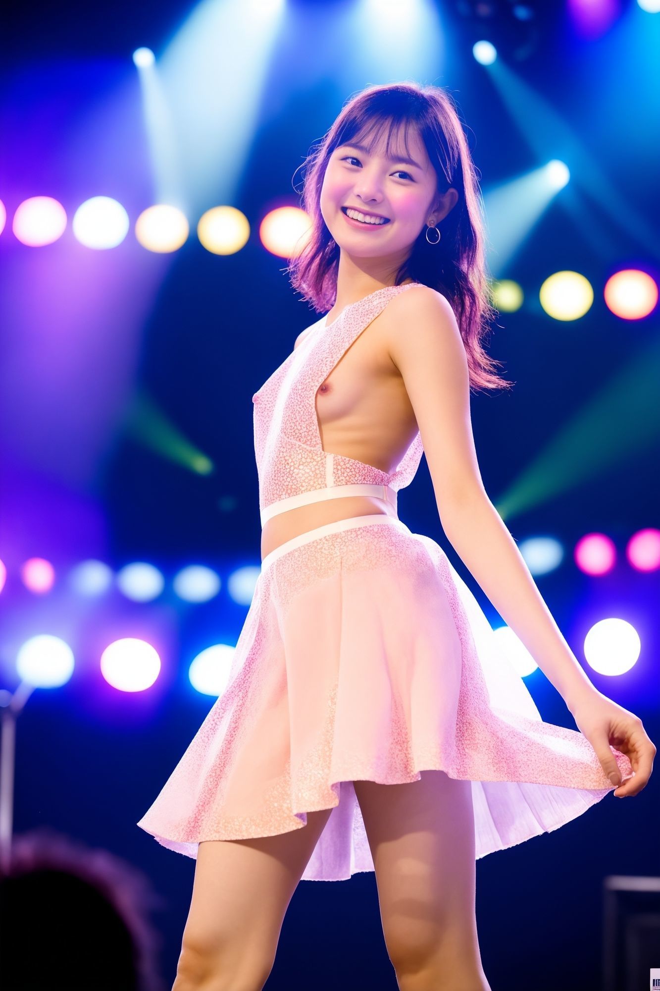 【動画】アイドル ステージ  〜透け衣装ポロリ編〜 - サンプル画像 1