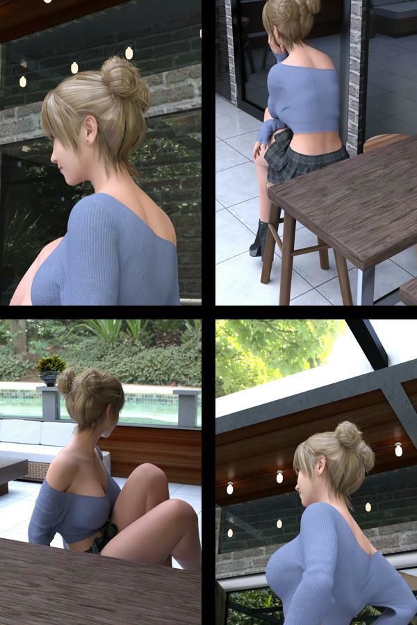 『理想の彼女を3DCGで作ります』から生まれたバーチャルアイドル「一ノ瀬廻里（いちのせめぐり）」のJDモデル風写真集:JDModel_06 - サンプル画像 1