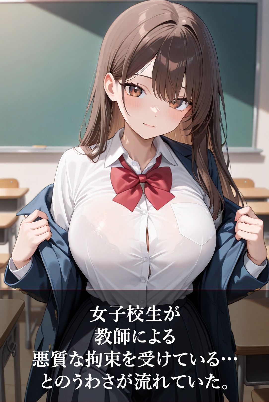 爆乳女子校生  拘束調教 - サンプル画像 1