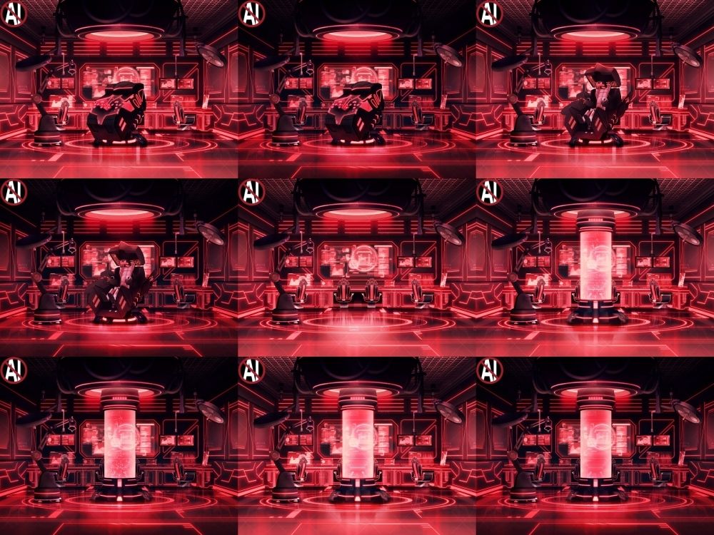 みにくる背景CG素材集『未来編』part02-Red×Black-A - サンプル画像 2