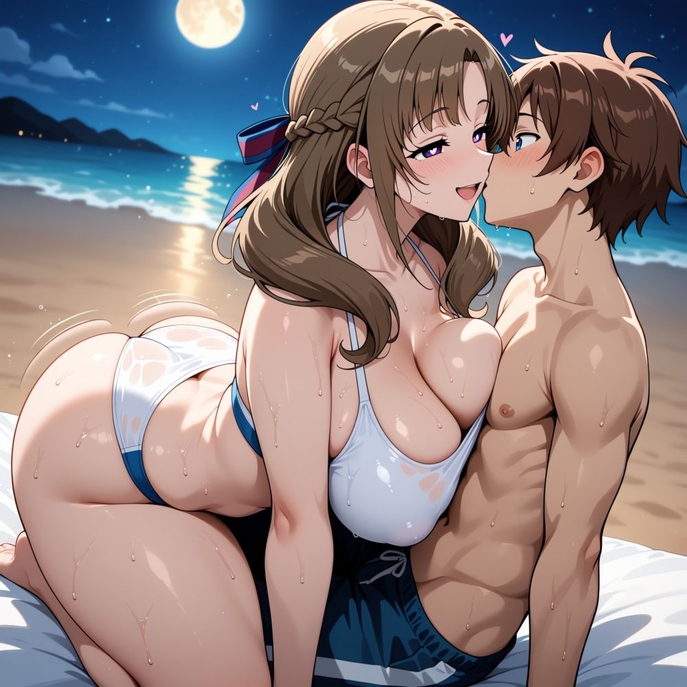 夏のビーチバレースポーツビキニコスプレ人妻カップル発情中出しHの夢18禁同人エロ画像CG集R-18 - サンプル画像 8