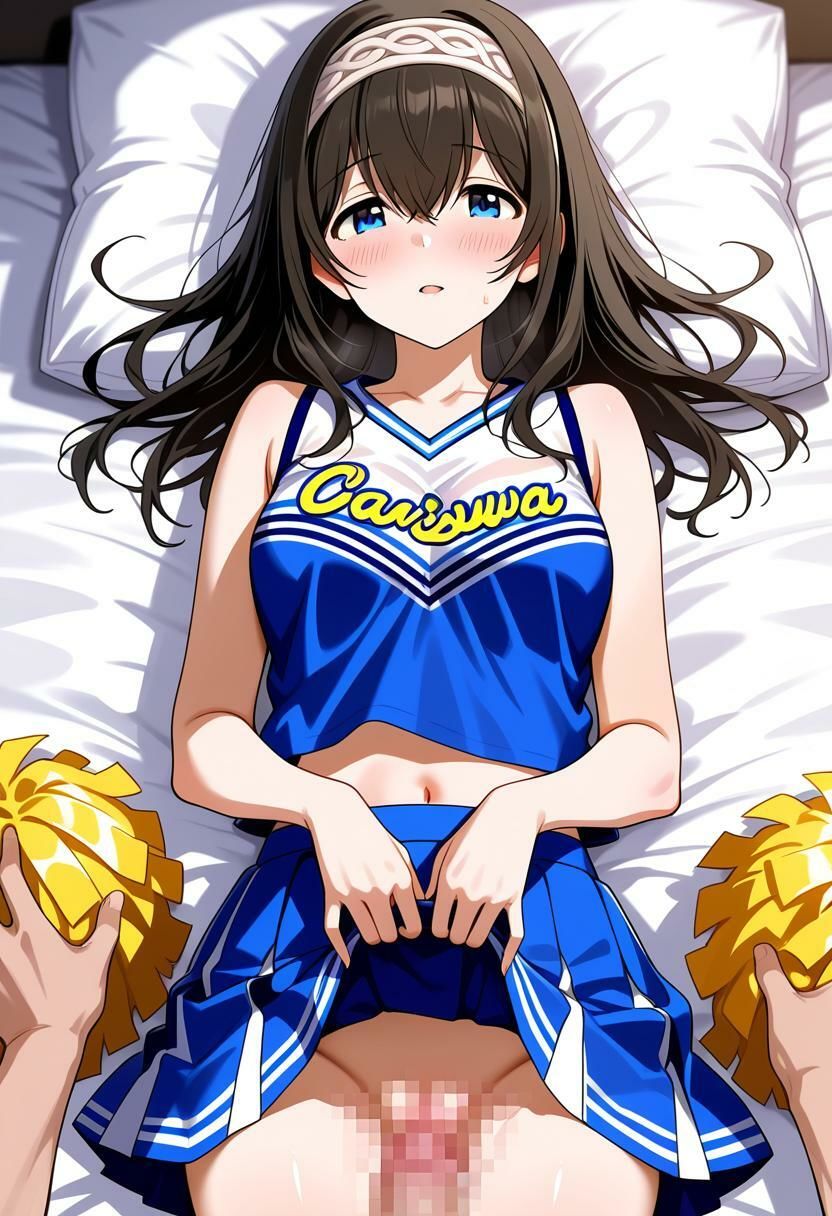 鷺沢〇香とコスプレHするCG集  チア  和服  サンタ  461枚 - サンプル画像 1