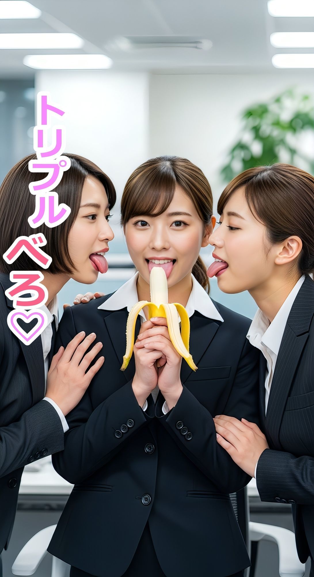 美女OLのベロ・唾天国 - サンプル画像 4