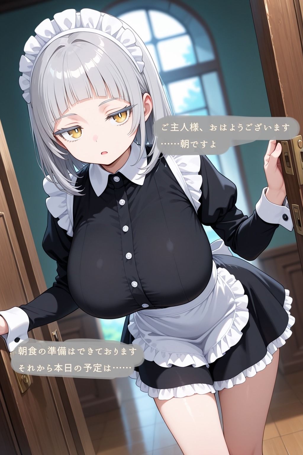 クール爆乳メイドの一日 - サンプル画像 1