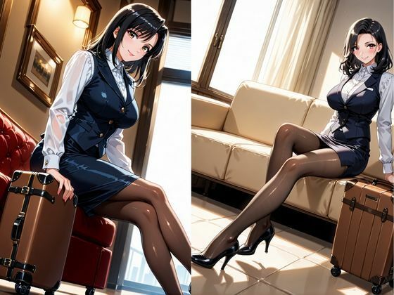 帰宅したCA彼女  発情してサキュバスフェラで迫ってきたはずが  先輩に犯●れる最悪のNTR - サンプル画像 1