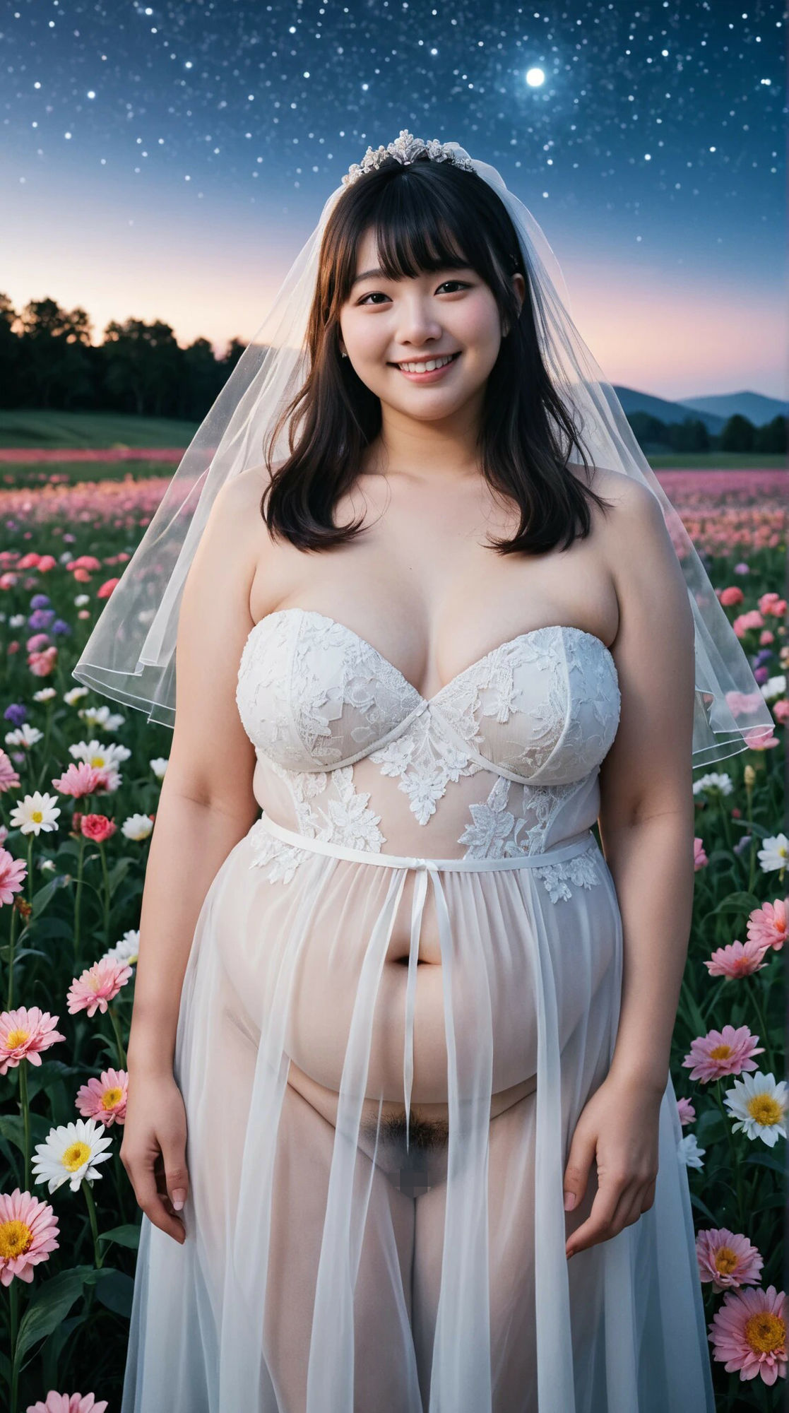 ぽっちゃりがウェディングドレス着て押しかけて来た - サンプル画像 1