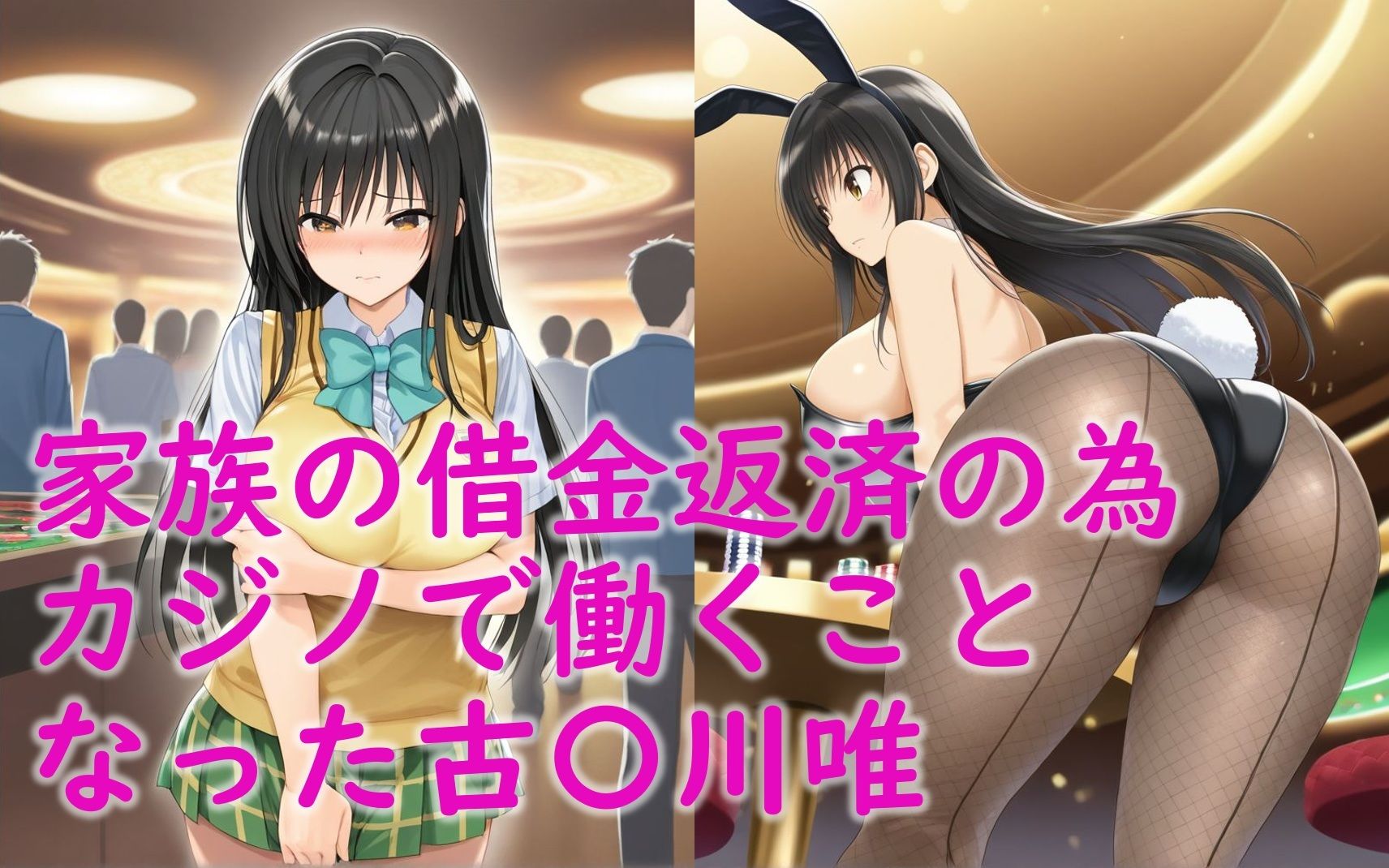 古〇川唯がバニーガール姿でセクハラされる話 - サンプル画像 2