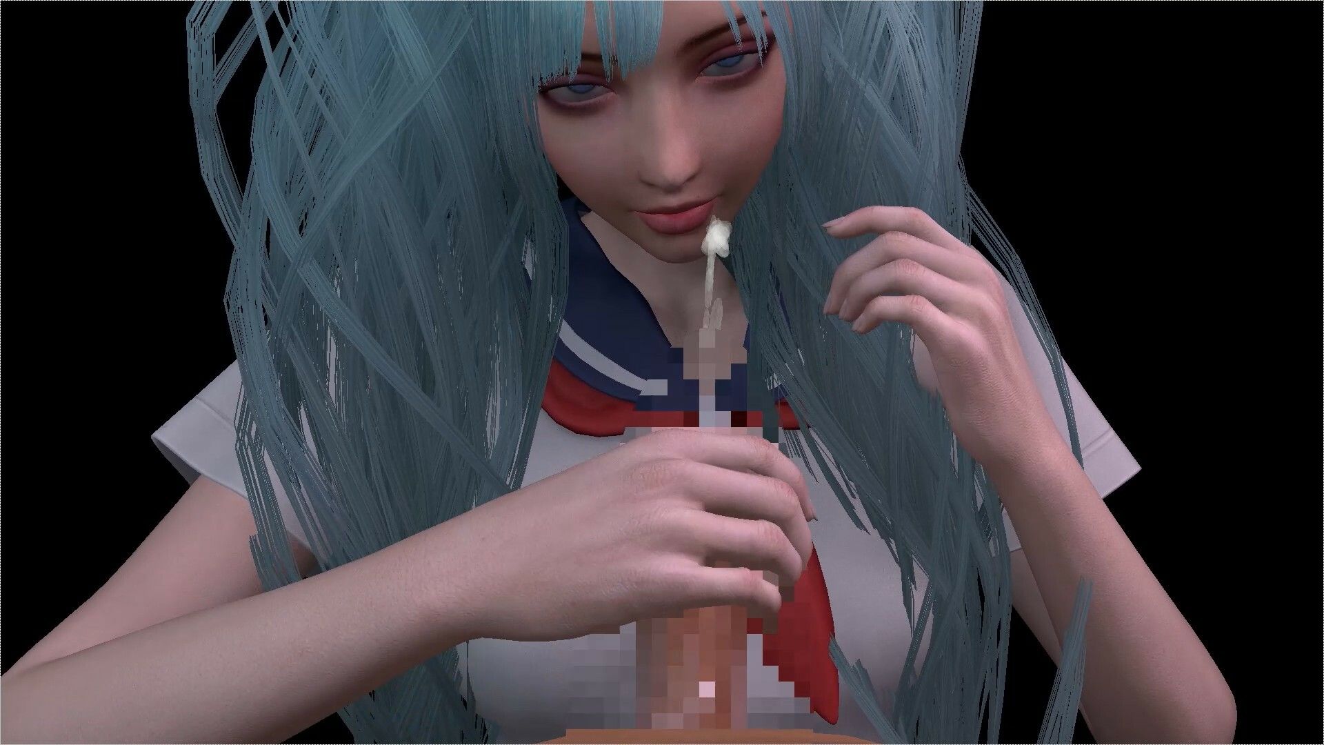 【ROMV305】初音ミク「手こきフェラチオパイズリぶっかけお掃除フェラJKセーラー服」 - サンプル画像 2