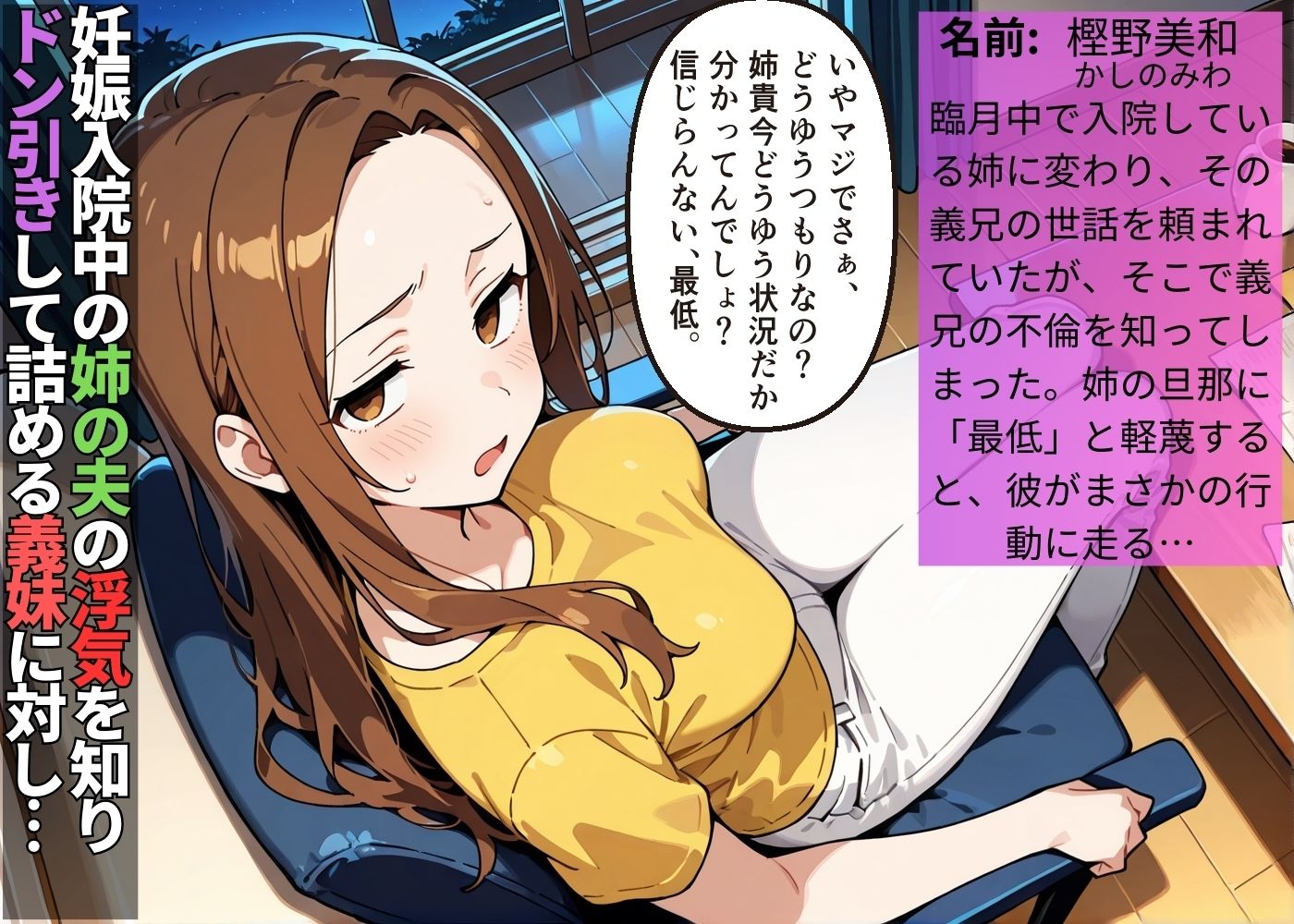 浮気した姉の夫を軽蔑する義妹を孕ませるまでわからせた【人妻】【NTR】【中出し】【種付けプレス】【CG500枚】 - サンプル画像 1