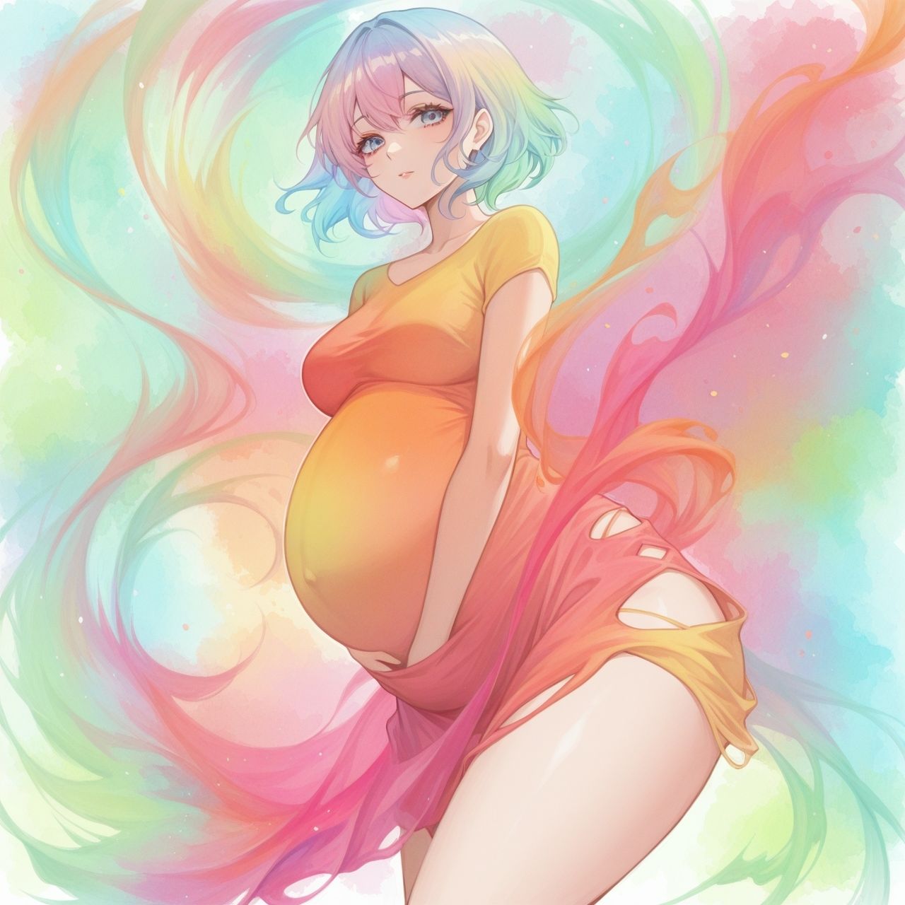 幻想妊婦的なイラスト集 - サンプル画像 1
