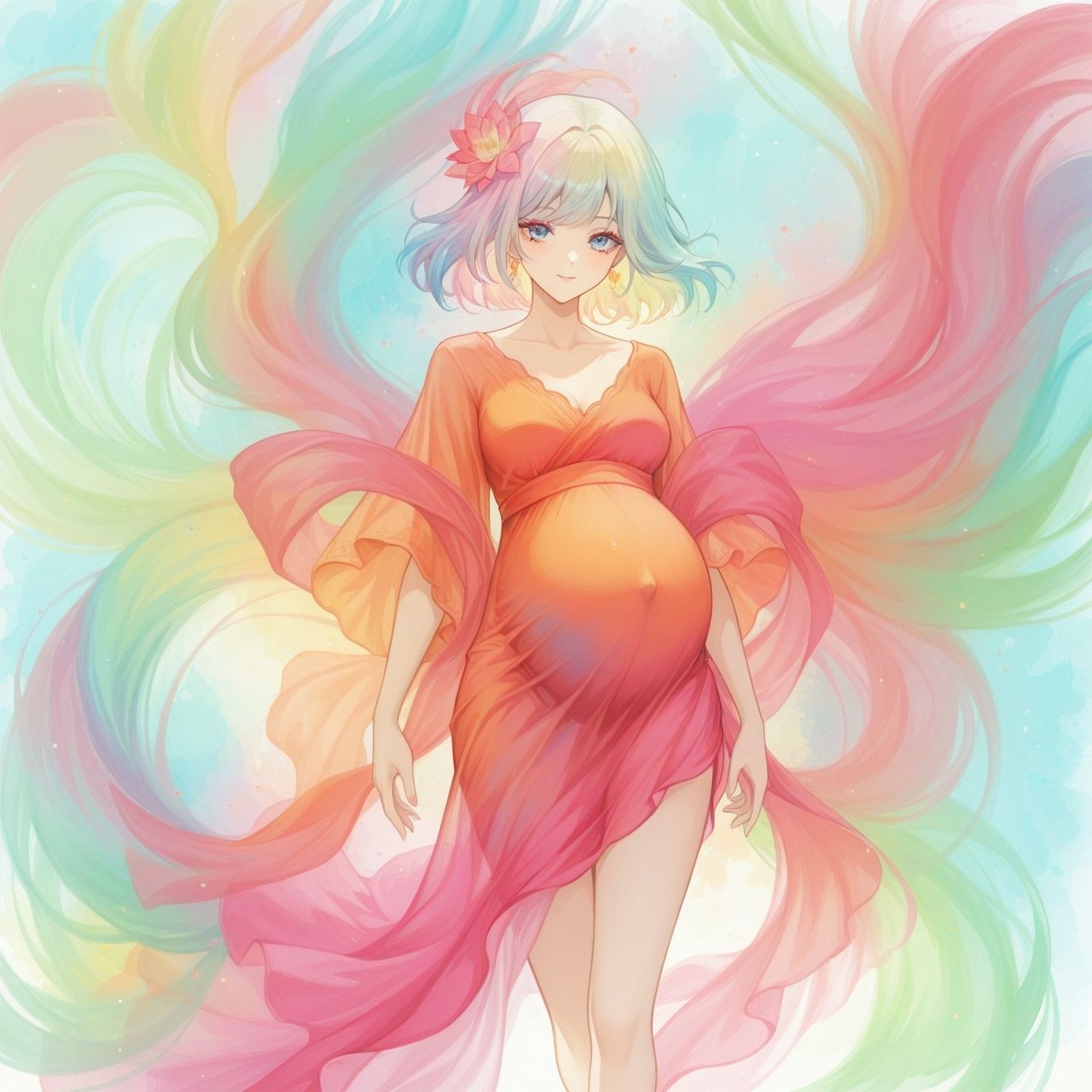 幻想妊婦的なイラスト集 - サンプル画像 3