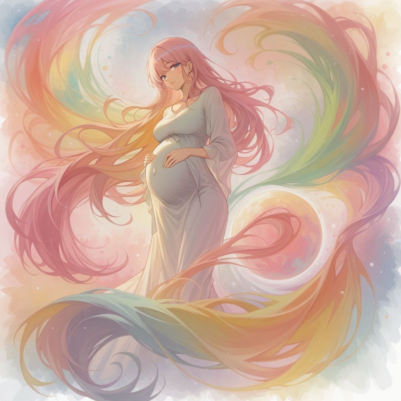 幻想妊婦的なイラスト集 - サンプル画像 8