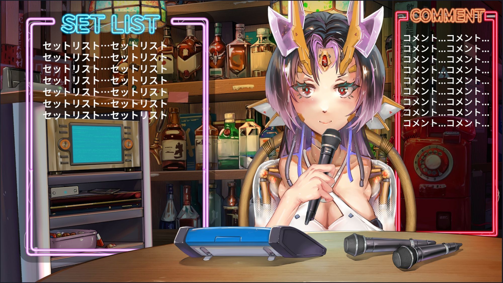 動く配信素材セット’レトロバー’ - サンプル画像 3