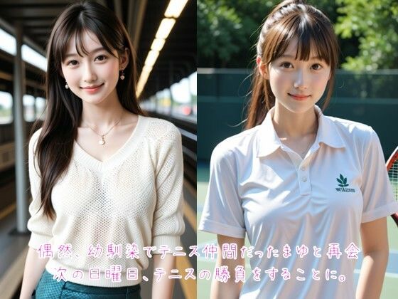 幼馴染とテニスコートで青空SEX - サンプル画像 1