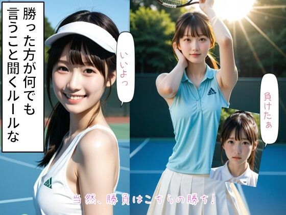 幼馴染とテニスコートで青空SEX - サンプル画像 2