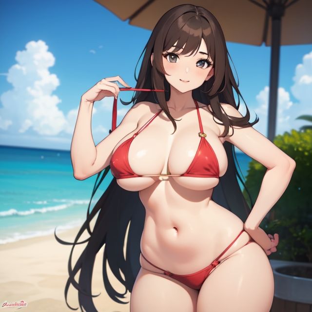 水着のお姉さん（セリフなし  AIイラスト集） - サンプル画像 2