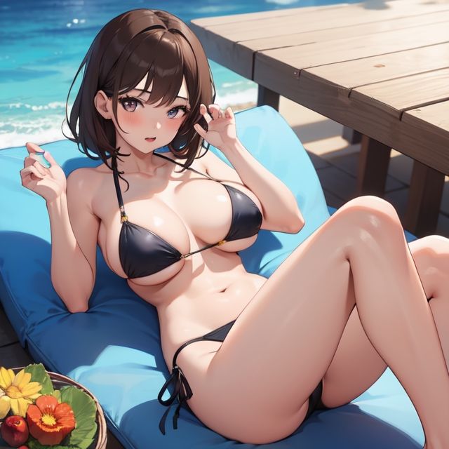 水着のお姉さん（セリフなし  AIイラスト集） - サンプル画像 3