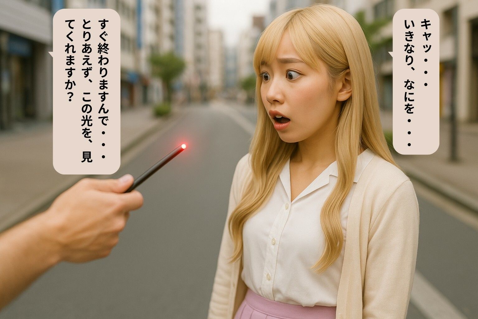 街中のギャルと催●トリップ - サンプル画像 2