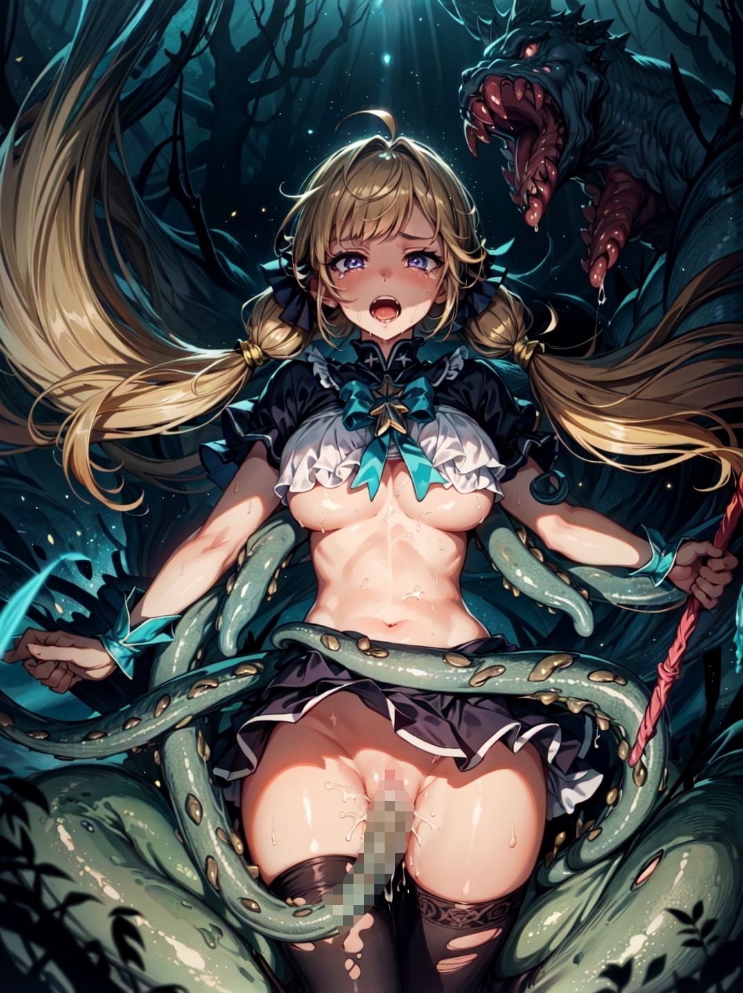 異世界の魔物にねっとり犯●れた魔法少女3 - サンプル画像 4