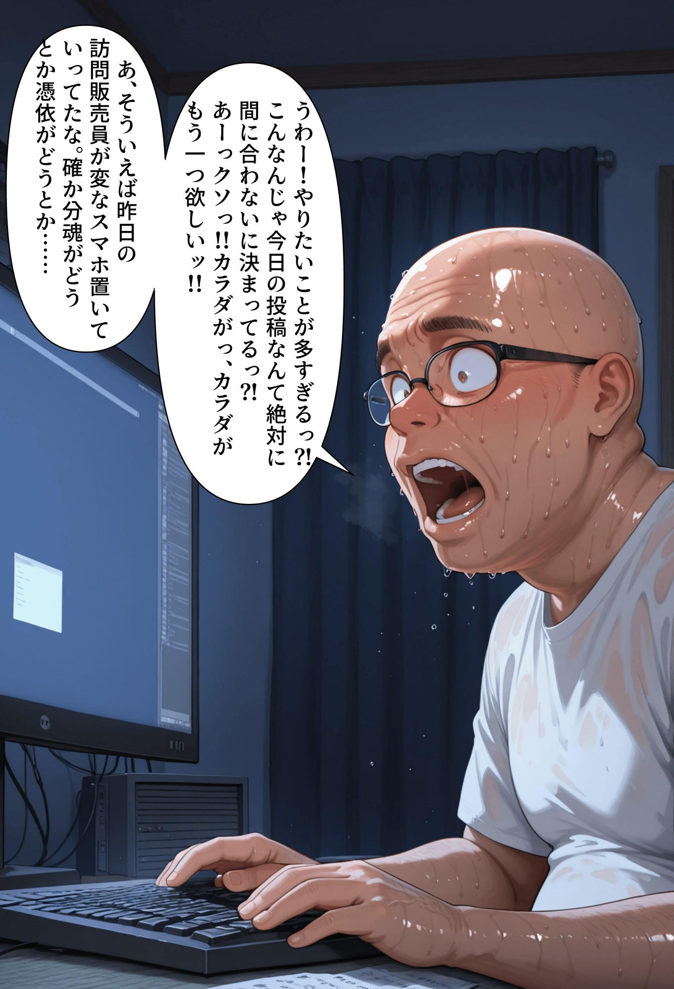 【分魂憑依】美少女配達員ちゃん（彼氏持ち） - サンプル画像 1