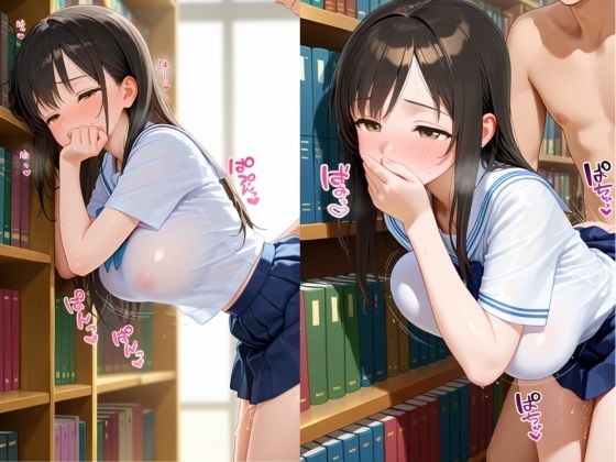 【淫乱学園】性処理係〜図書委員は声を抑えて快楽を受け止める〜 - サンプル画像 6
